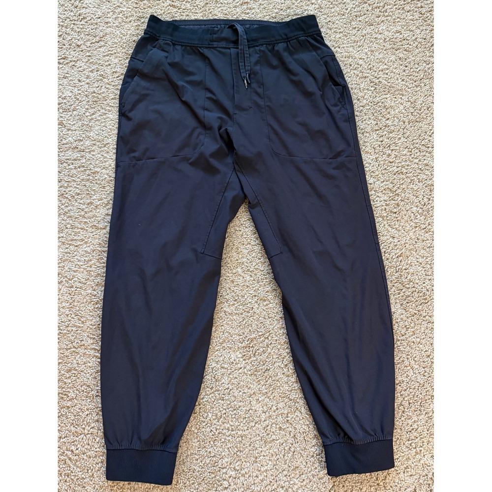Lululemon ABC Jogger shorter Mens Black Tapered Drawstring Pants size large